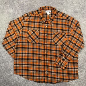 Haband Casual Joe Shirt Mens 2XL Multicolor Flannel Long Sleeve Pearl Snap